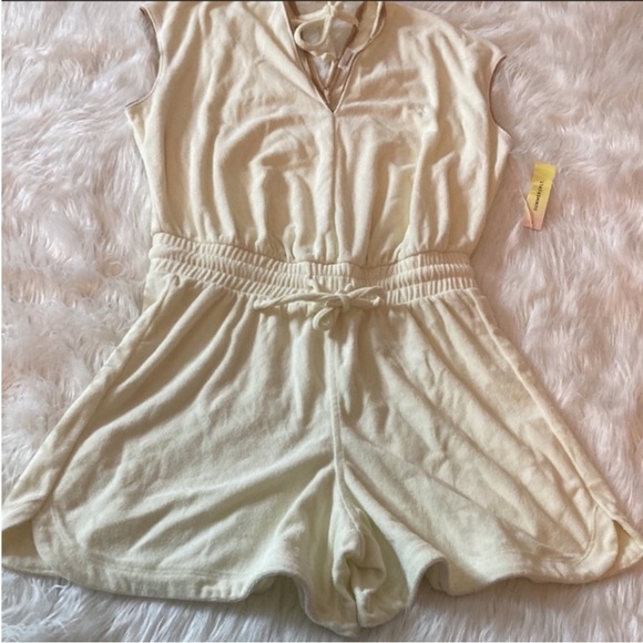 🌞SUMMERSALT the towel terry V-neck romper size M - Picture 7 of 14